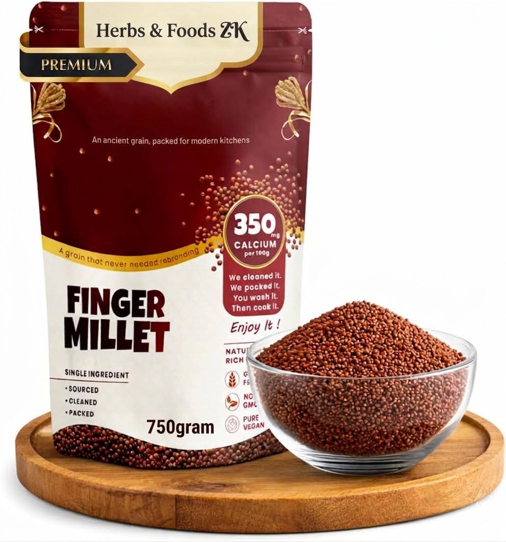 Danodia Foods Whole Grain Finger Millet (Ragi) 750gm| Hulled, Unpolished, Gluten-Free, Natural Superfood | High in Iron, Calcium, Fiber & Protein | Non-GMO, Low GI