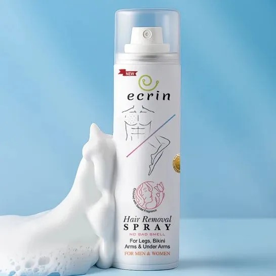 Ecrine Hair Removal Spray for Men & Women | Body Hair Removal Spray | Smooth Skin Formula | Easy-to-Use Hair Remover