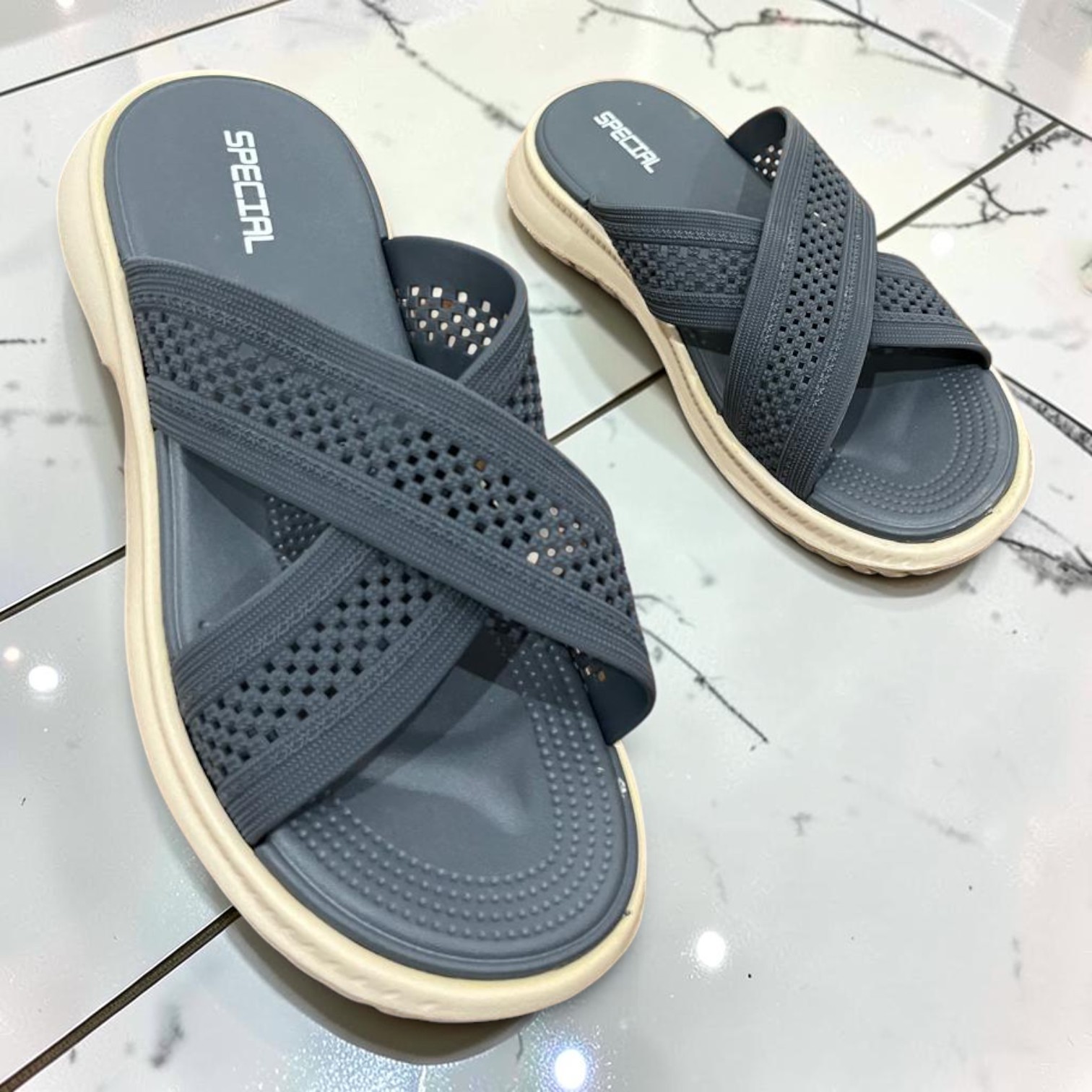 Ladies Medicated Slides | Comfortable Medicated Sandals | Soft & Cushioned Sole | Lightweight | Stylish Cross Strap Design | Soft Footbed | Daily Wear Women House Slippers