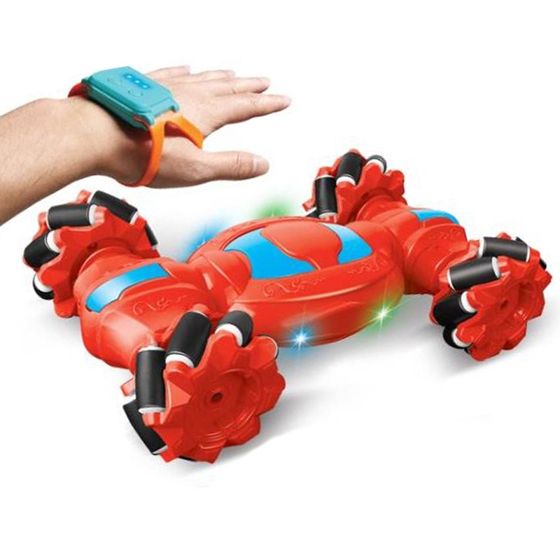 Sensor watch car Remote Control Car, Dual function, stunt racing car with light and music and 360 rotate stunt tires, induction twist car remote control boy car rc off-road climbing four-wheel drive stunt