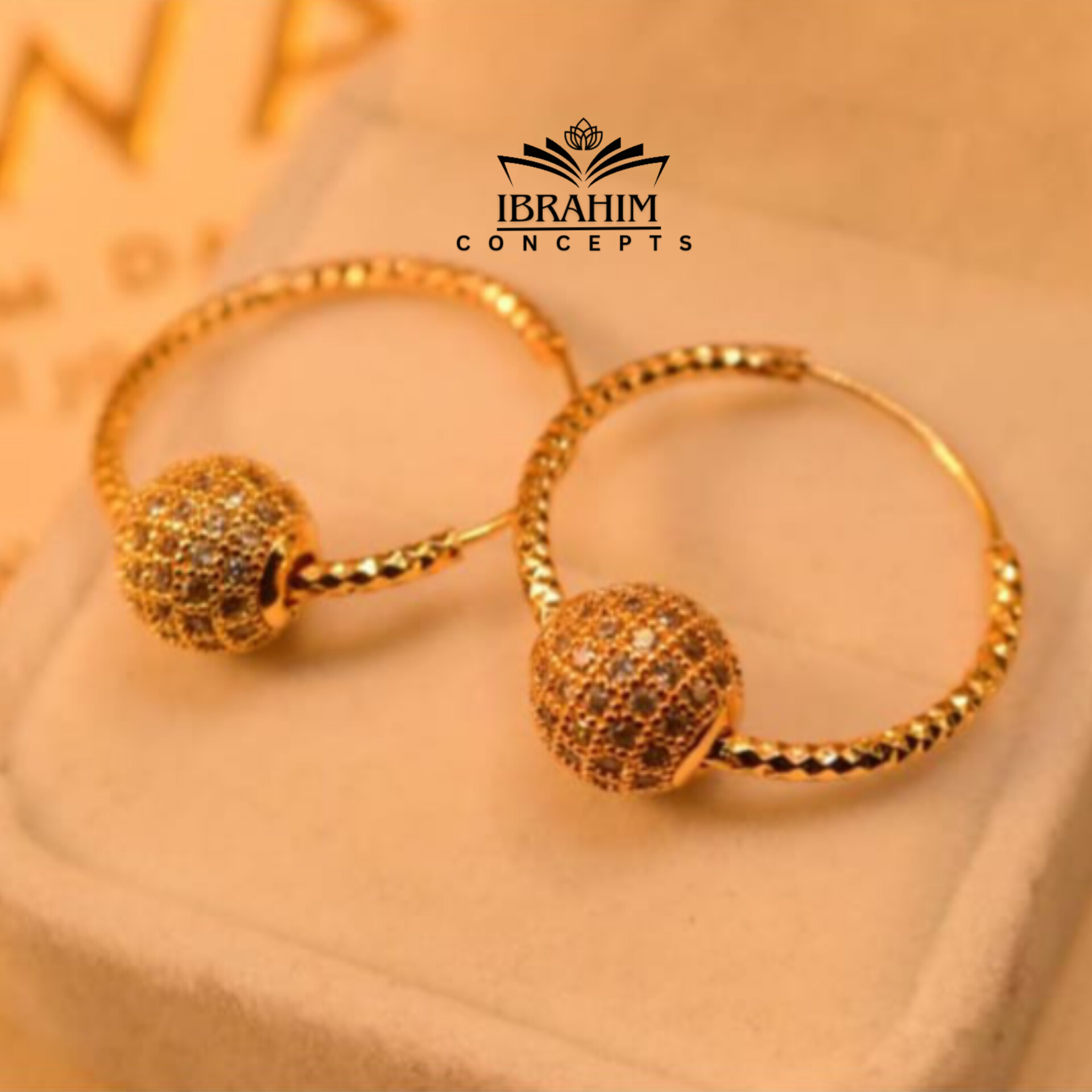 Classic Golden Ball Jhumki For Girls/Women / Ibrahim Concepts/ Trendy Earrings Jewelry Accessories.Fashion Jewelery. Weeding Jewellery.Jhumki.