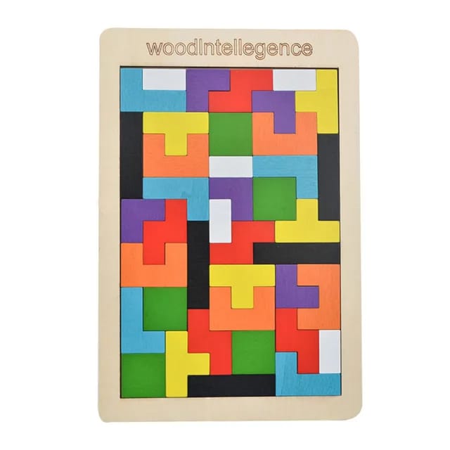 Intelligence Puzzle - Puzzles For Kids - Jigsaw Puzzle - Wooden Intelligence Puzzle - Toy - Puzzle - Wooden Puzzle - Brain Teasers - 3d Puzzle - Best Puzzle Game For Brain - Building Block Teasers Educational Puzzle for Kids
