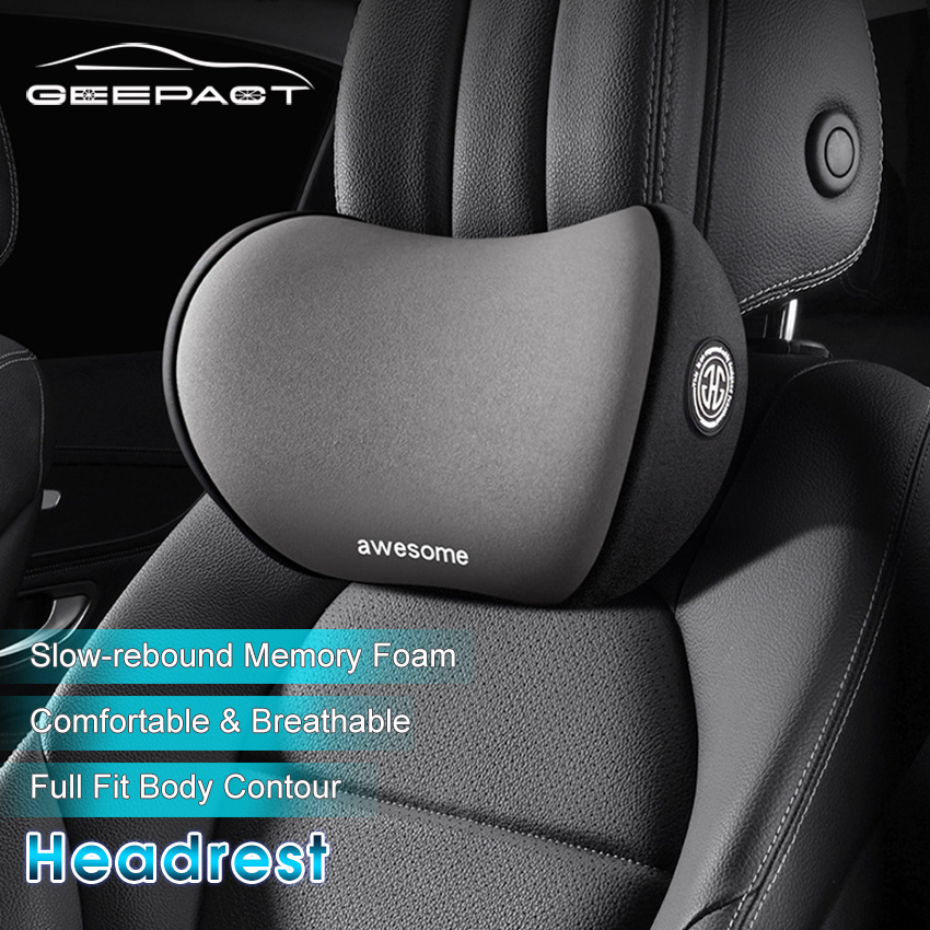 Geepact Car Headrest Pillow Lumbar Pillow Waist Back Support Neck