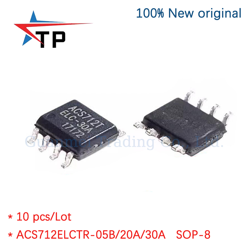 Altec 612 10pcs ACS712T 5A Current Sensor ICs – SOP-8 Package ...