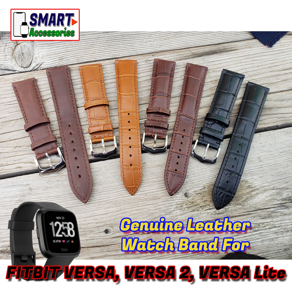 versa 2 leather watch bands