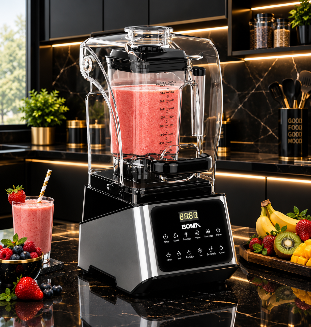 BOMA Professional Smoothie Blender – Heavy Duty Soundproof Electric Blender Machine