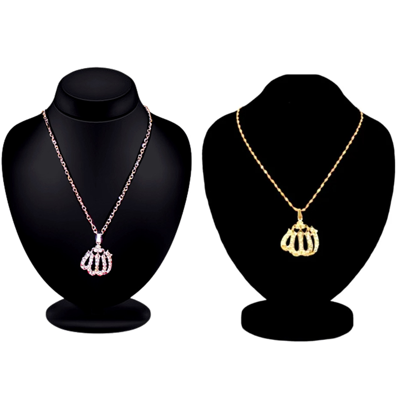 Beautiful charming Necklace inserted Rhinestones with chain - Pendants - Locket