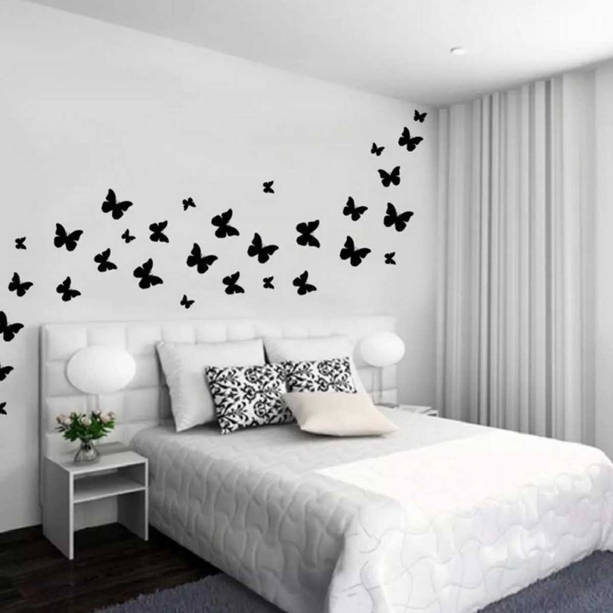 30-Piece Elegant Wooden Butterfly Wall Decor Set for Kids Bedroom - Home Decor Accent