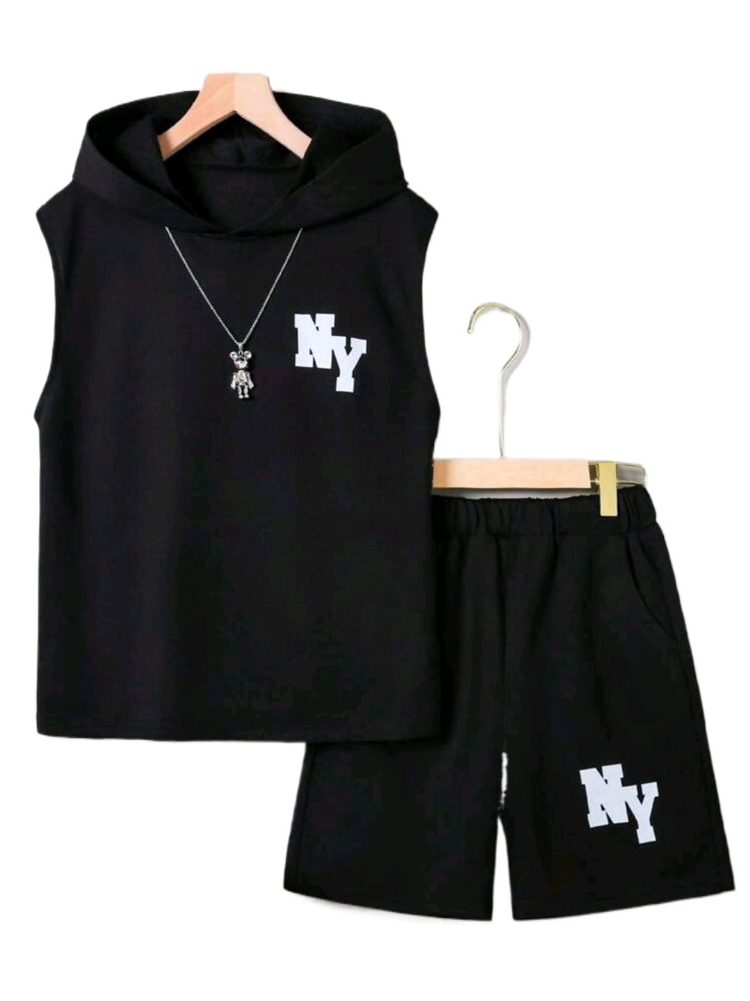 Sleeveless Hoodie + Short full tracksuit for kids & Boys for Summer' High Qaulity tarcksuit