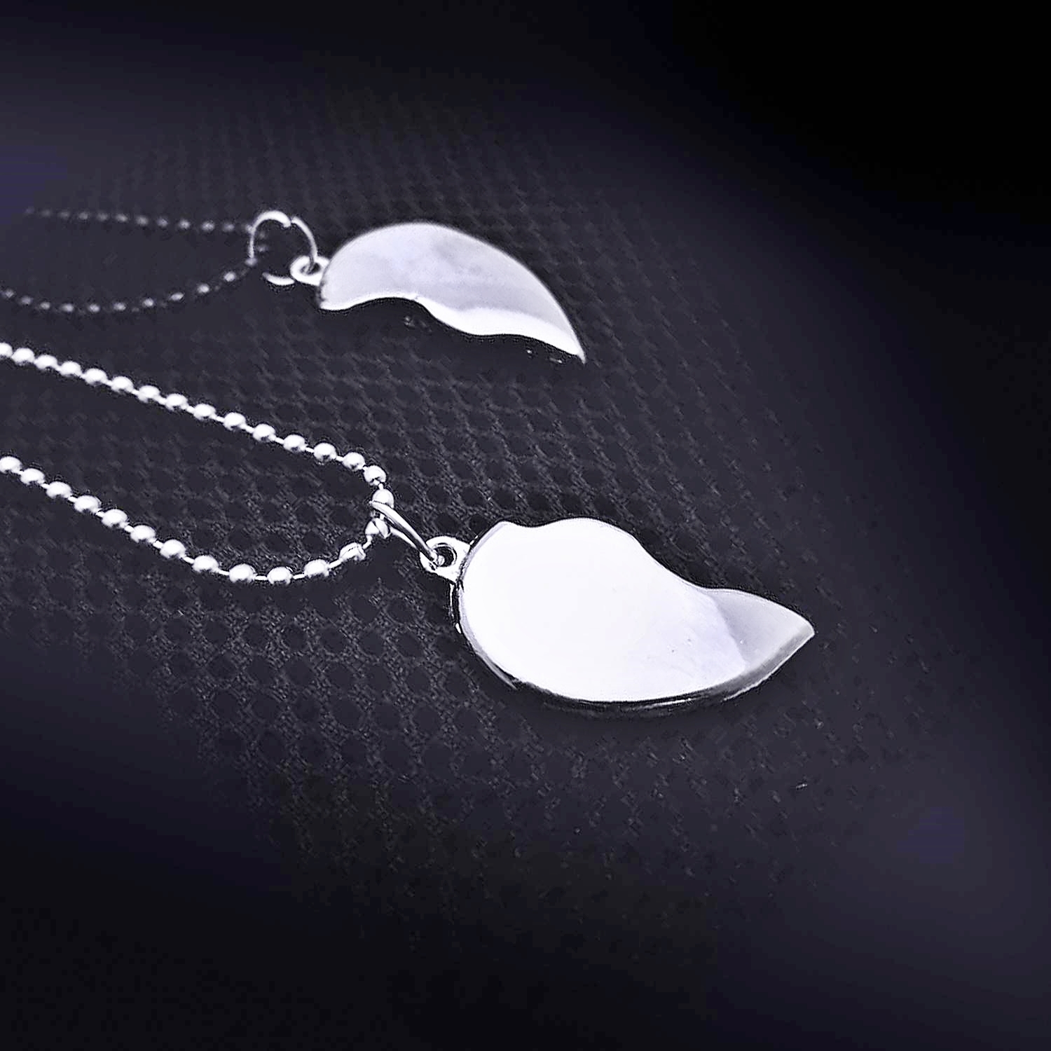 Broken Heart Double Chain Pendant For Couples