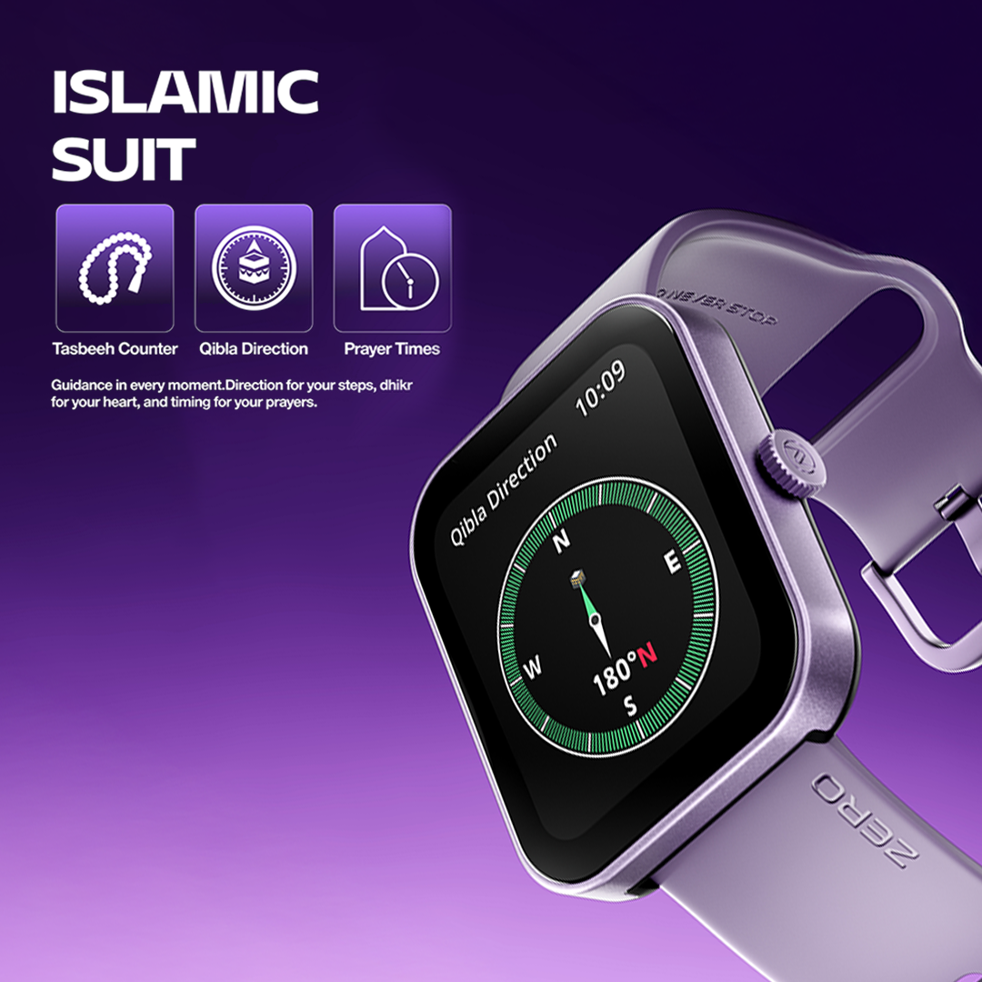 Zero® Bolt Pro Smart Watch 1.83 Inch HD Display | Bluetooth Calling Smartwatch | 100+ Sports Modes | 100+ Watch Faces | Fitness Tracker | Heart Rate & SpO2 Monitor | Smart Notifications | Qibla & Prayer Times | IP66 Water Resistant | Voice Assistant |