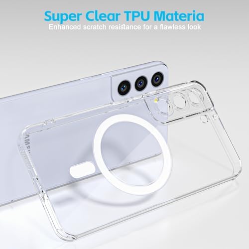 Samsung Galaxy S22 Clear Magnetic Back Cover – Slim Glossy Shockproof Protective Case
