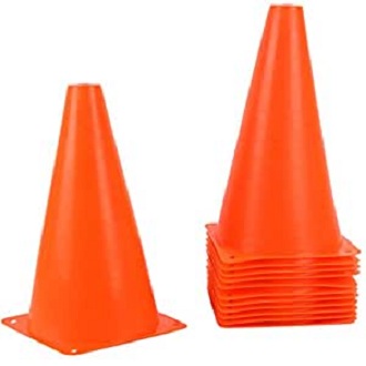 12 Pcs 6" Pvc Sports Agility Cones Soccer Football Training
