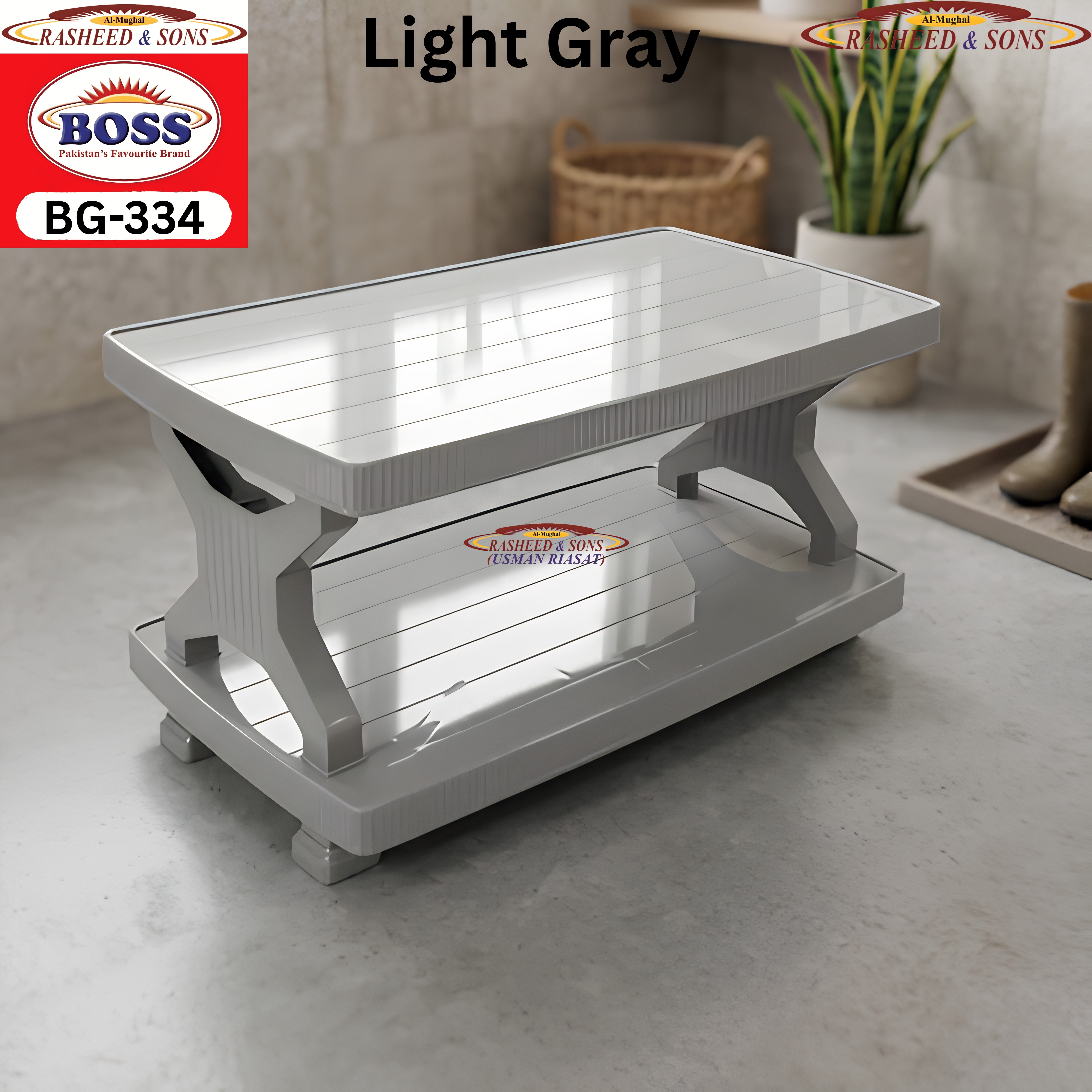 Boss 102 Plastic Chair & Table Collection | Flamingo Chair, Folding Table, Round Table & Double Shelf Table | Indoor Outdoor Furniture |  BELLONA I RASHEED & SONS