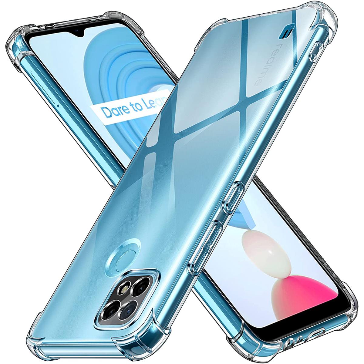 N NEWTOP Custodia Cover Compatibile con Realme C21, Morbido TPU CLEAR Gel Silicone Anti Graffio Trasparente Slim Sottile Flessibile Case Posteriore Protettiva