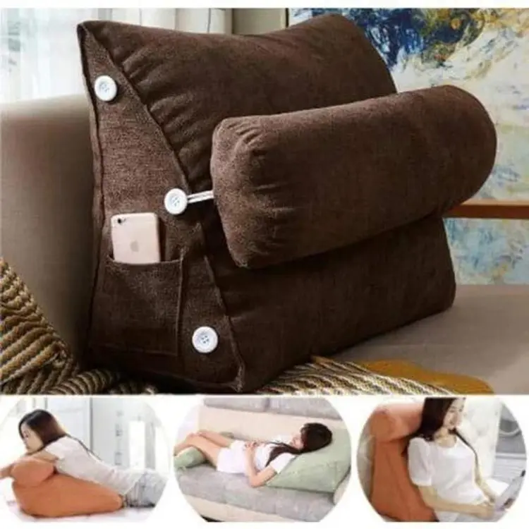 Adjustable Triangle Sofa Bed Sleeping Pillow Office Chair Rest Neck Back  Support Wedge Cushion