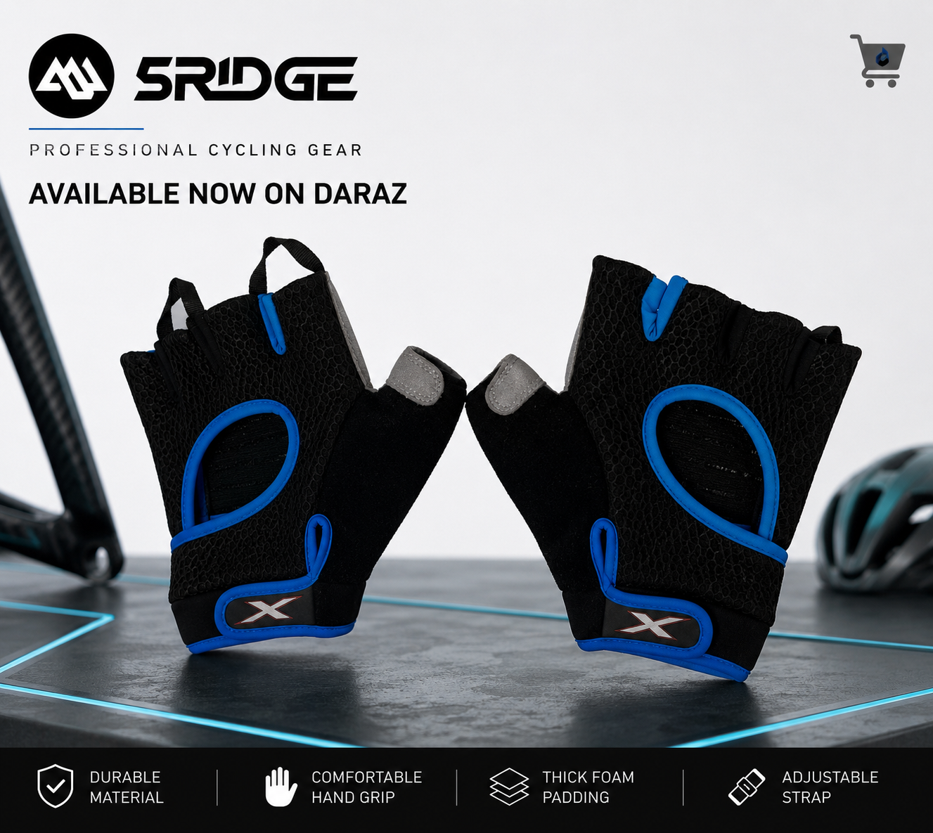 5RIDGE Premium Workout Gloves for Men & Women – Non-Slip Silicon Grip Sports Gym Gloves for Weightlifting, Cycling & Fitness