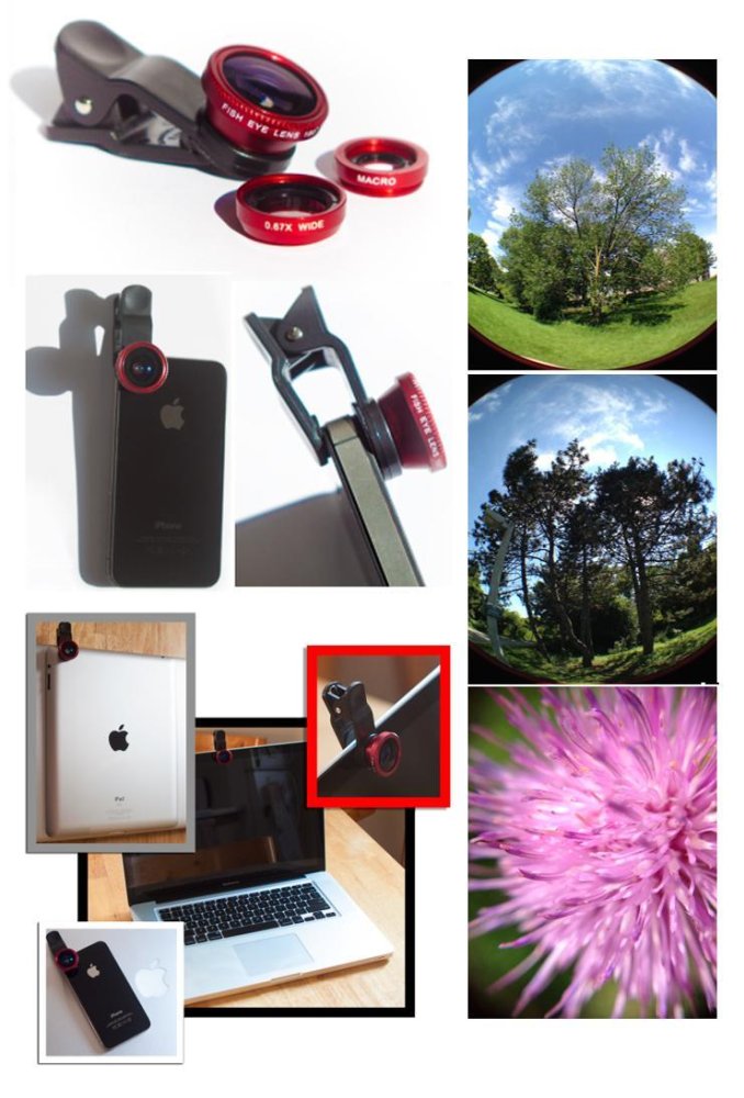 3 in 1 white Selfie Camera Lens Mobile Phone Clip Lenses Fish Eye Wide Angle Macro Camera Lens - High Quality