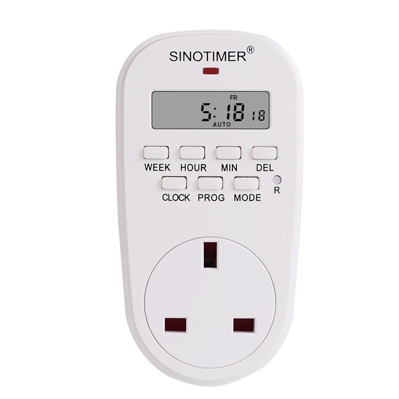 【DIV MALL】UK Outlet Electric 7 Day Weekly Programmable Digital Plug Socket Timer Time Relay Wall