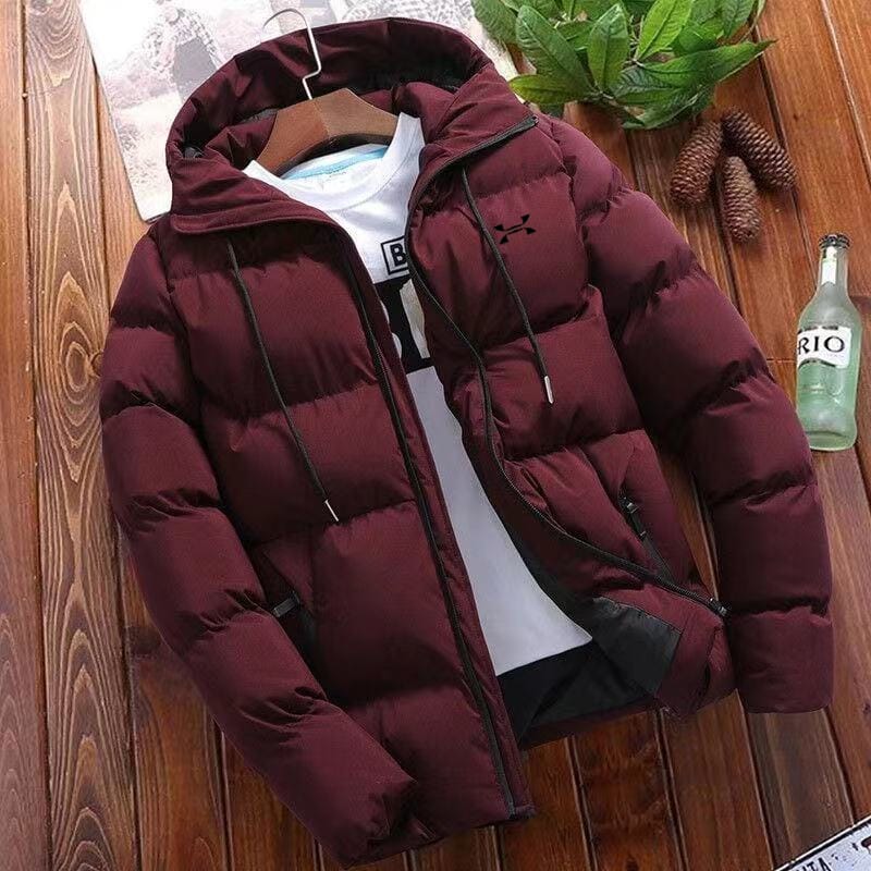 Puffer Jacket Maroon Colour Winter Jacket Fashionable Men's