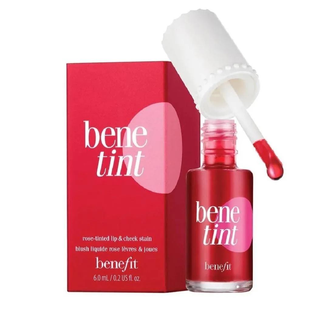 Korean Style Liquid Lip and Cheek Tint with Watermelon, Strawberry, Tomato Extracts - Rose Fragrance, Nourishing & Long-lasting. Smudge & Waterproof Cheeks Blusher for Women