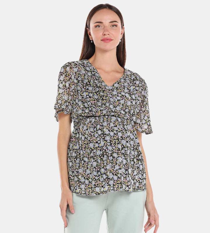 The unique stylish and fashionlable Flowy Chiffon Summer Top colour available