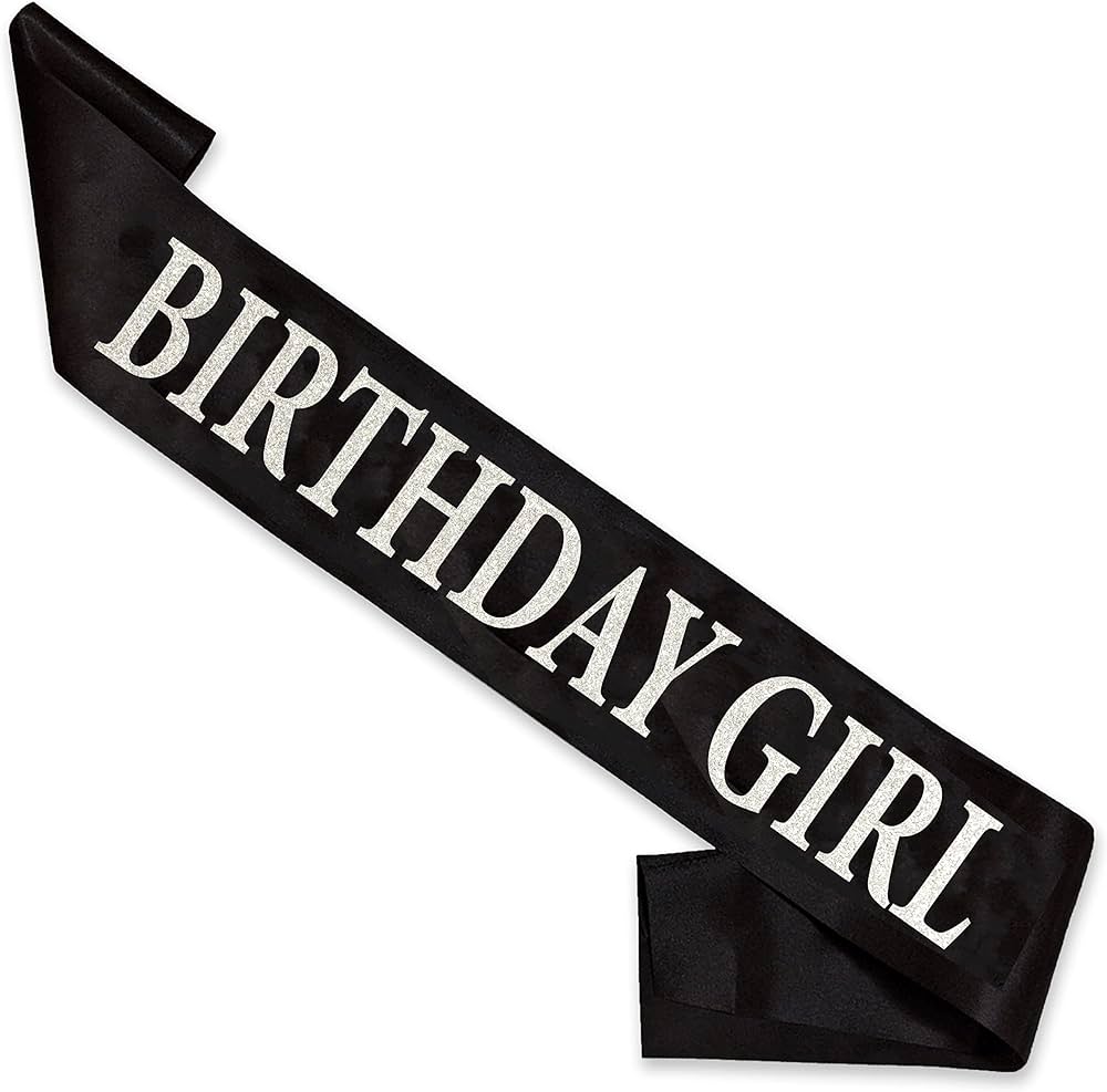 Birthday Girl Sash (Black) Happy Birthday Party Decoration,(K.S.) Daraz.pk