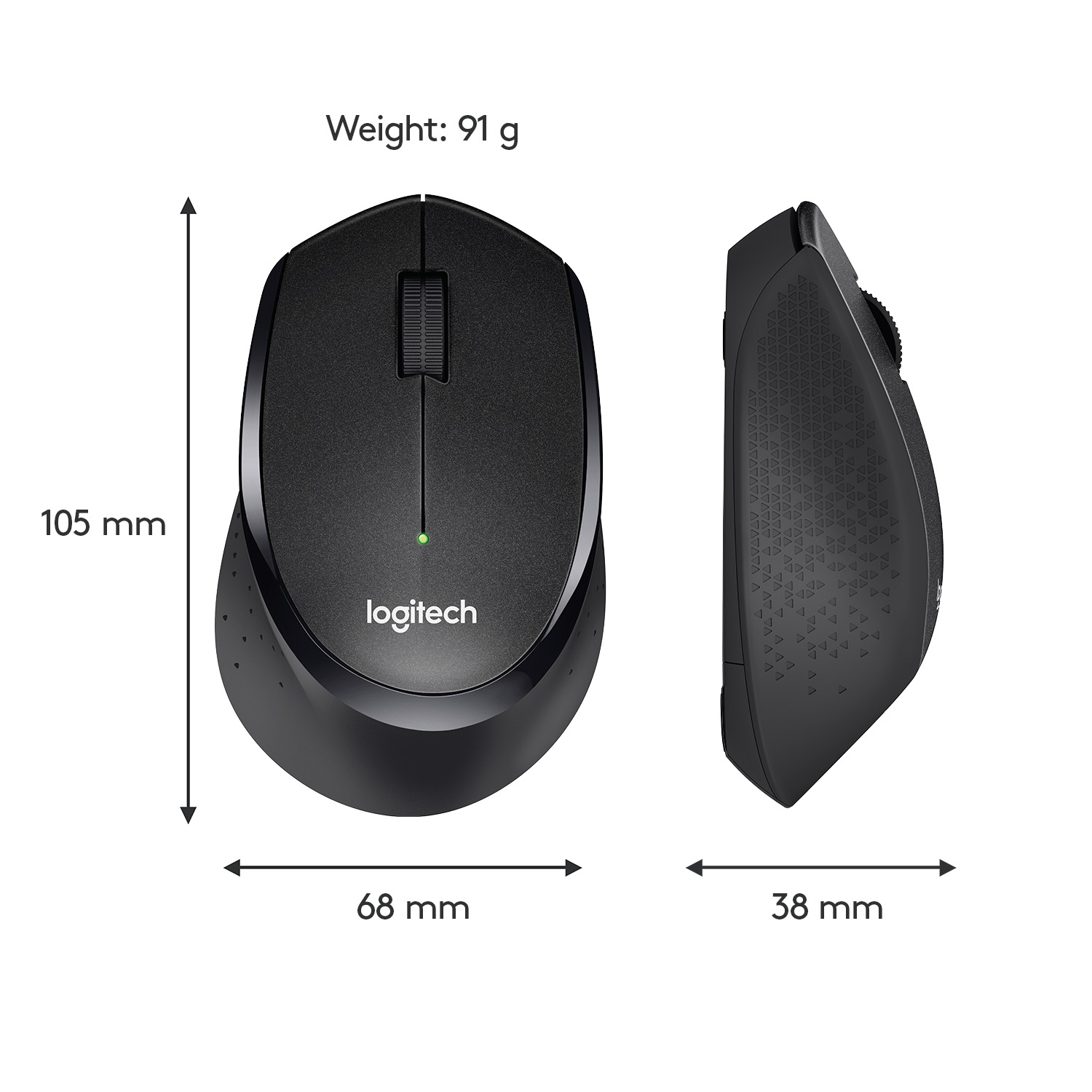 Logitech M331 Silent Plus Wireless Mouse (Black)