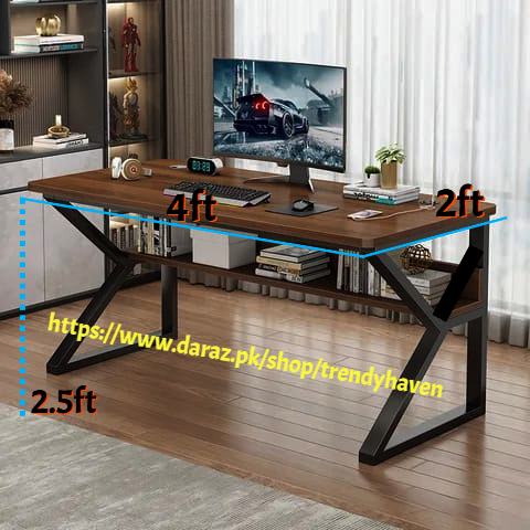 Gaming Table and Office working Table, Study Table, Writing Table, Laptop Table, Computer Table, Metal powder coating iron frame, best suited for Home Office and Living Room Furniture,