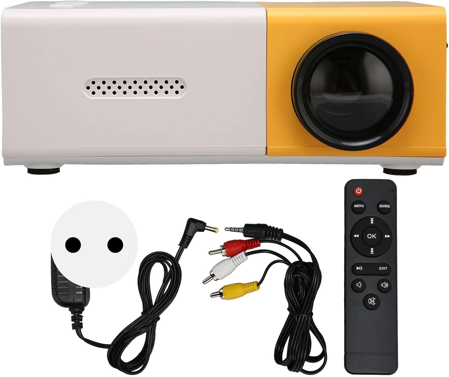 BazaarHub Projector Portable Home Theater System - High Brightness Multimedia Video Projector with HDMI, USB & AV Support - Remote Control Projector Mini for Movies, Gaming & Presentations - Professional Projector Lights LED For Home Use