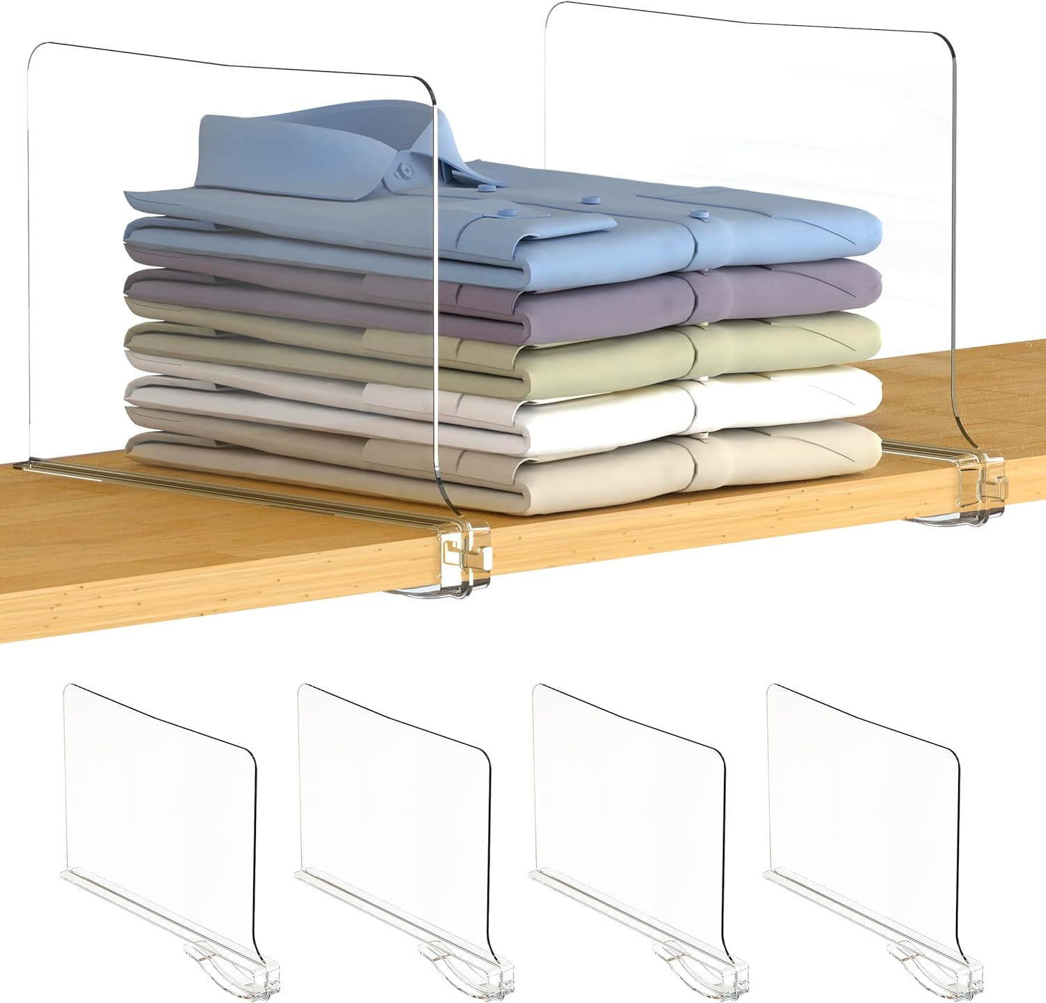 Acrylic Shelf Dividers for Closet Organization - Closets Shelf and ...