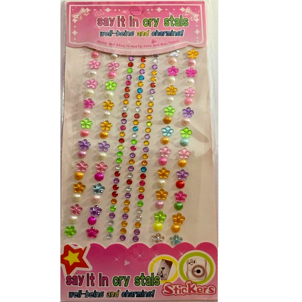 Crystal Beats Sticker Sheets – Rhinestone Gems Stickers for Face, Nails, Hair & Crafts | DIY Decorative Stickers | Shiny Glitter Stickers for Phone, Laptop, Art