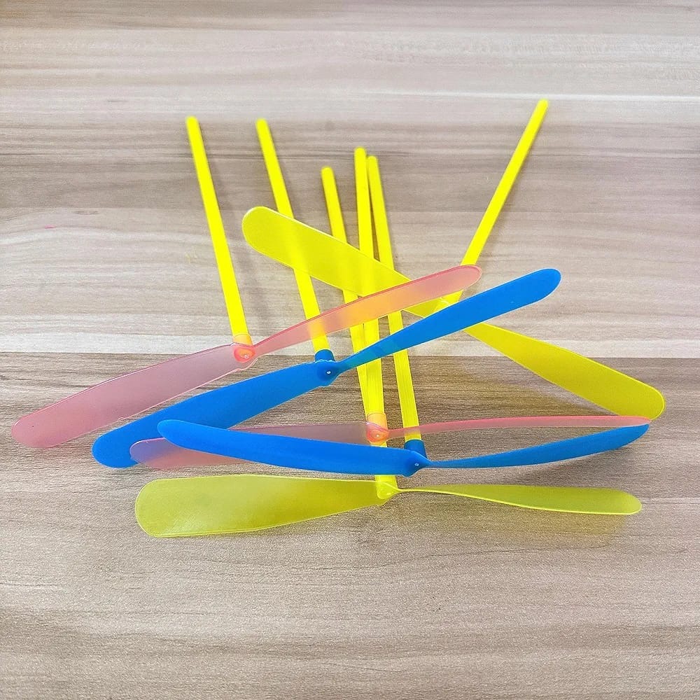 10/20/100pcs Novelty Plastic Bamboo Dragonfly Propeller Outdoor Classic Toy Kid Gift Rotating Flying Arrow Multicolor Random Color