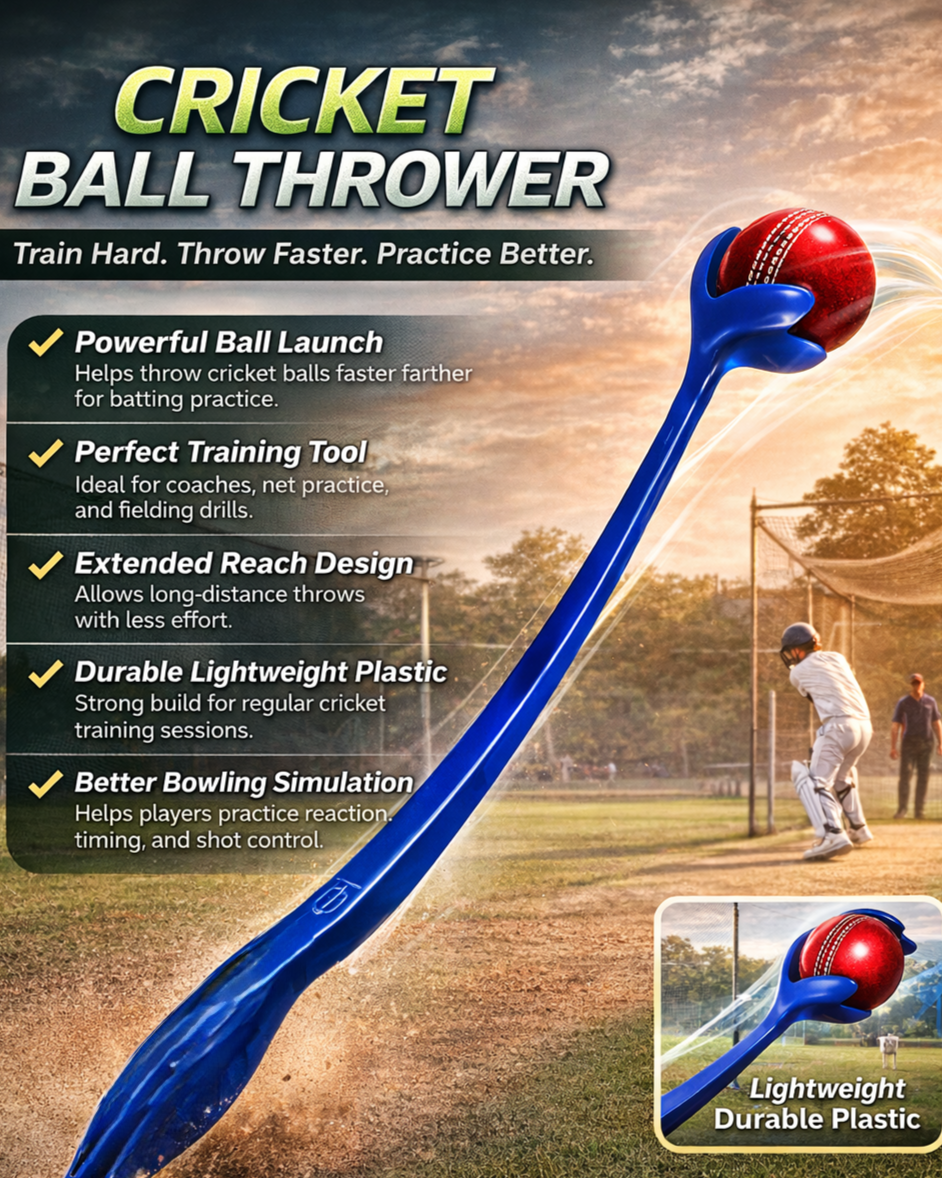 Cricket Ball Thrower for practice -Perfect for Training and Drills | Cricket extended arm |Fast ball thrower | increase ball speed Robo arm side arm for cricket