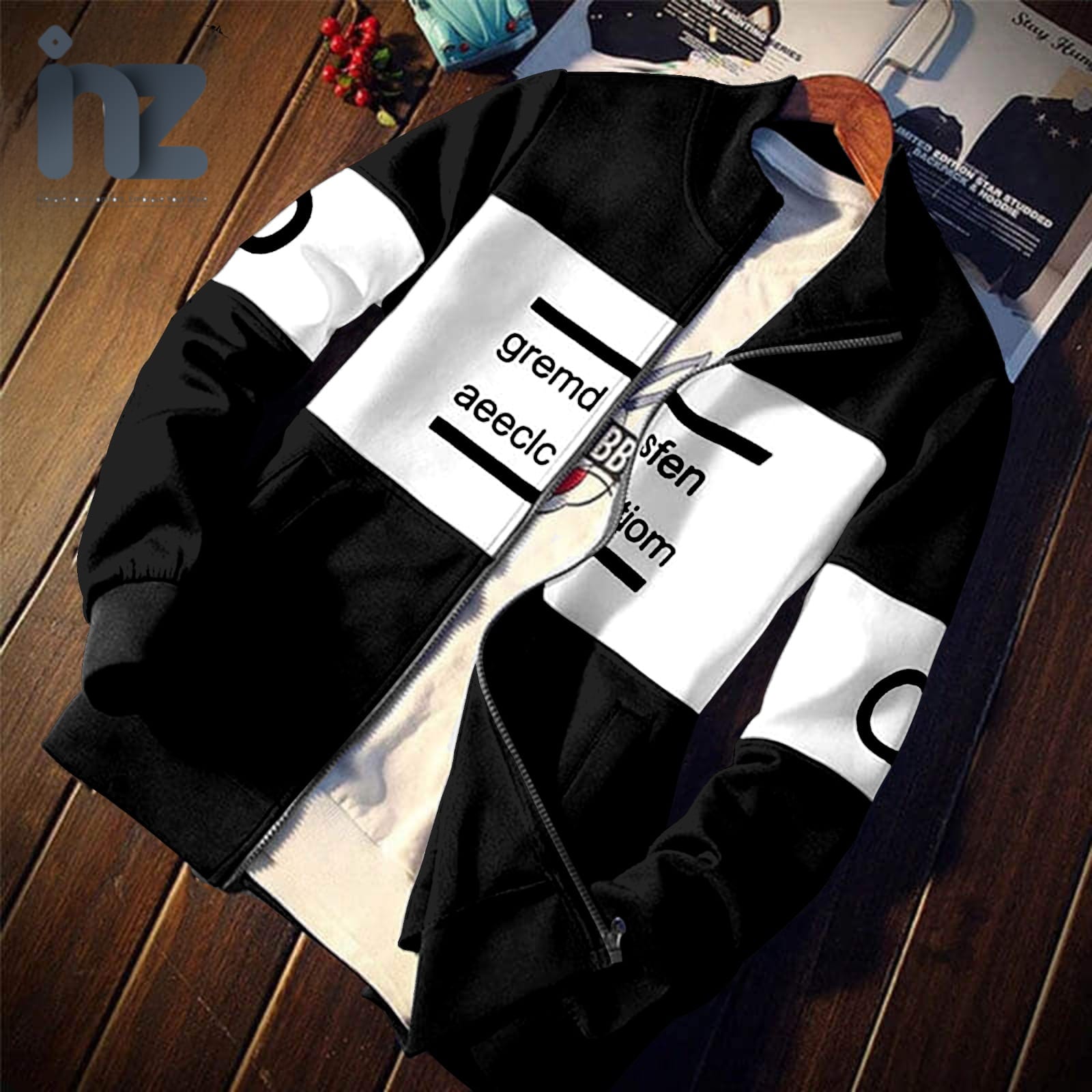 Tee Factory Premium Quality Bomber Jacket Panel Style Zipper Upper For Men & Boys Hoodies For Girls hoodies for women winter fleece Printed Pullover Hoodie - Premium Quality, Stylish Winter Sweatshirt Stylish Contrast Zipper Jacket