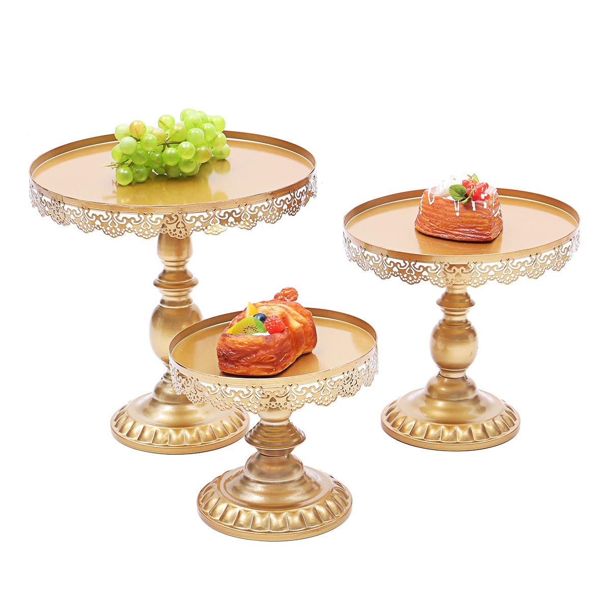 Gold shop cake plate