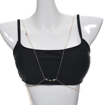 Rhinestone Body Chain Jewelry Bikini Crossover Harness Body Chain