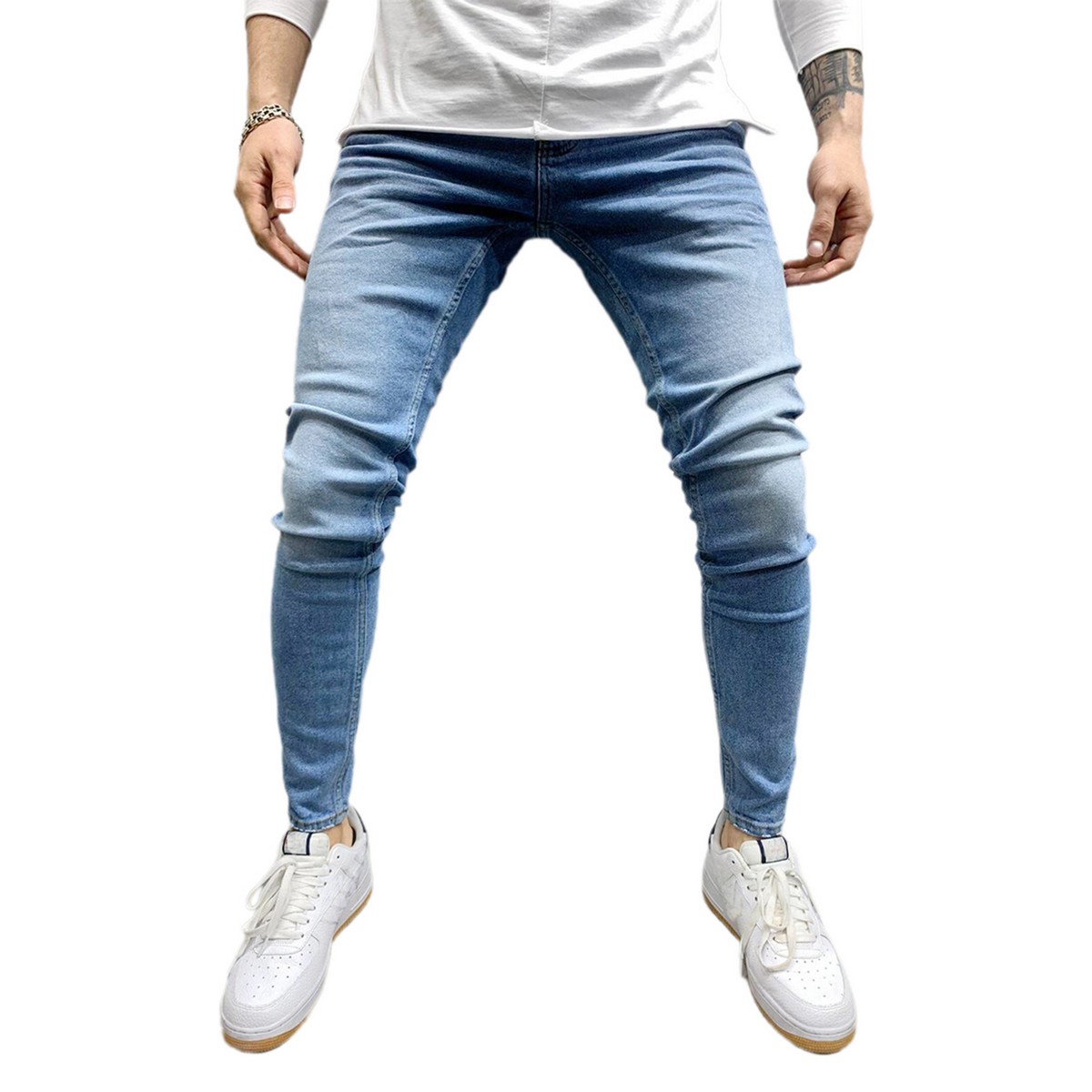 2021 Men's Stretch Skinny Jeans, Super 