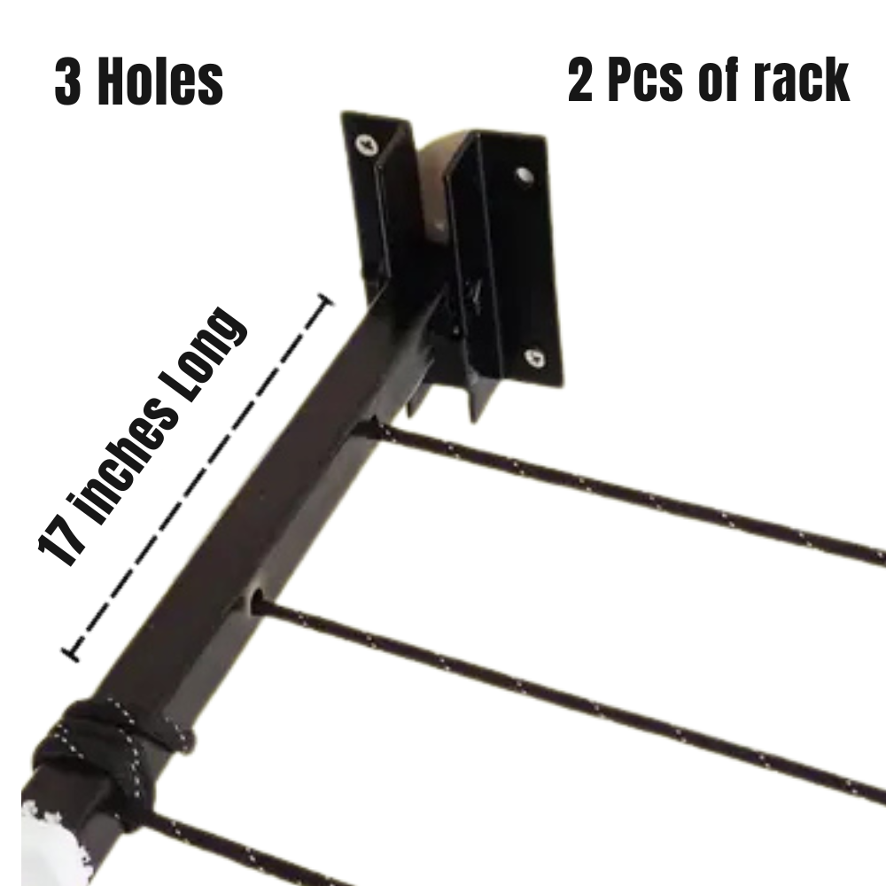 Drrying Rope Stand Wall Mounted Cloth Drying Stand – Foldable Heavy Duty Rack with Free ...