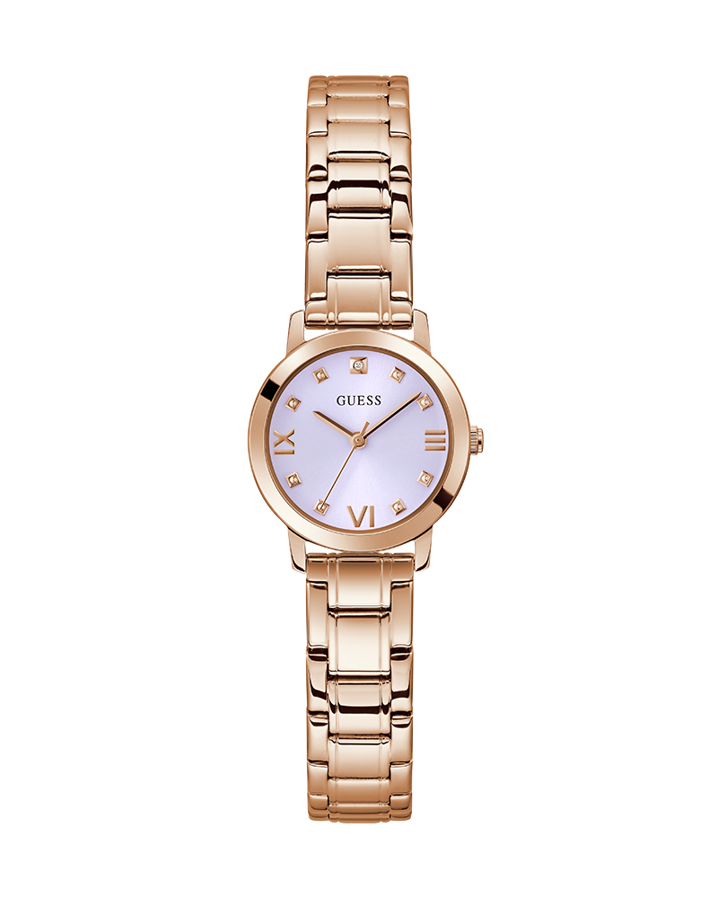 Guess Interpid White & Rose Gold Dial Blue Silicone Strap Watch For Women - W0325L8 main image 1