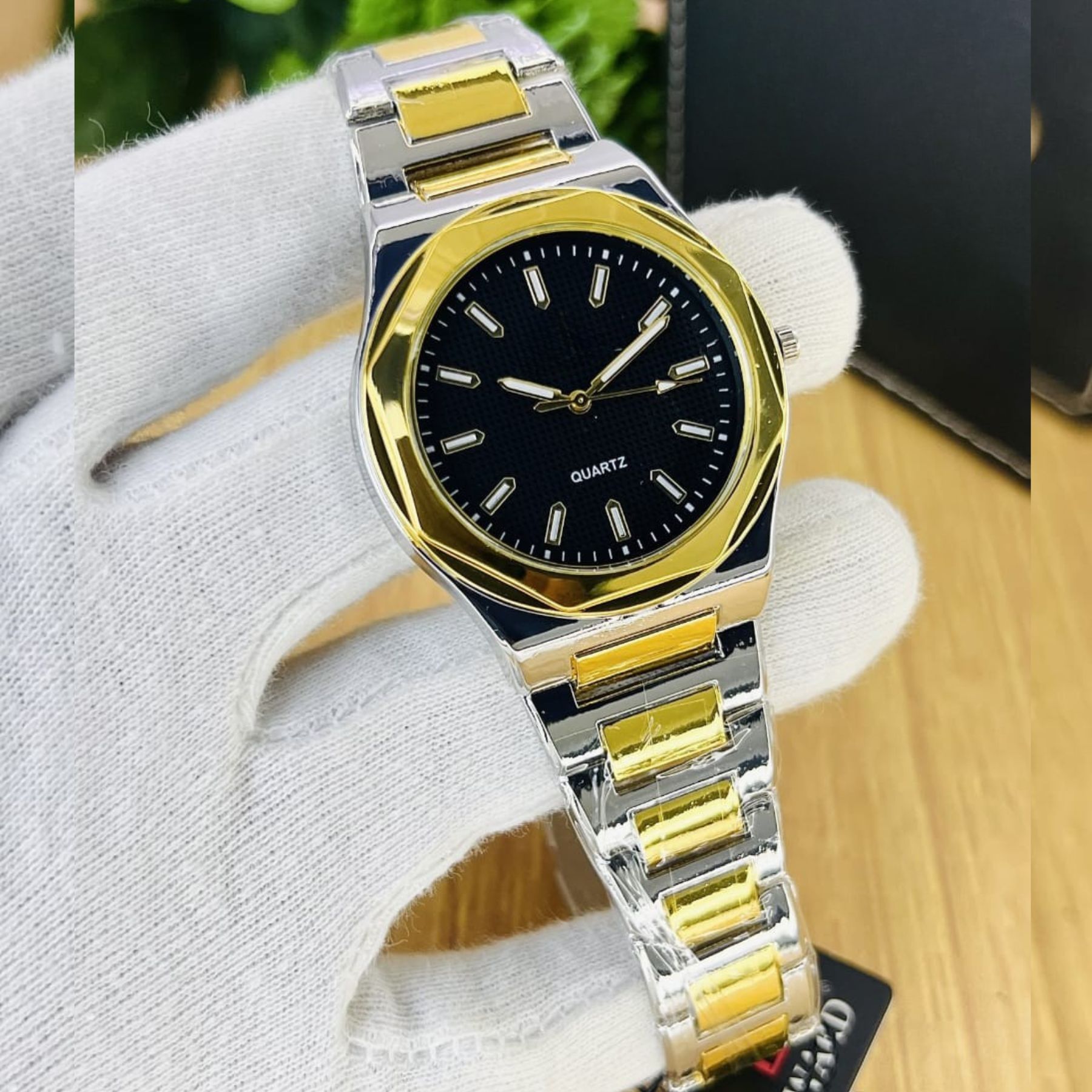 Bin-b Nautilus Watch for Men Stainless Steel Strap Quartz Watch Business and Ultra Thin Style Multiple Colors