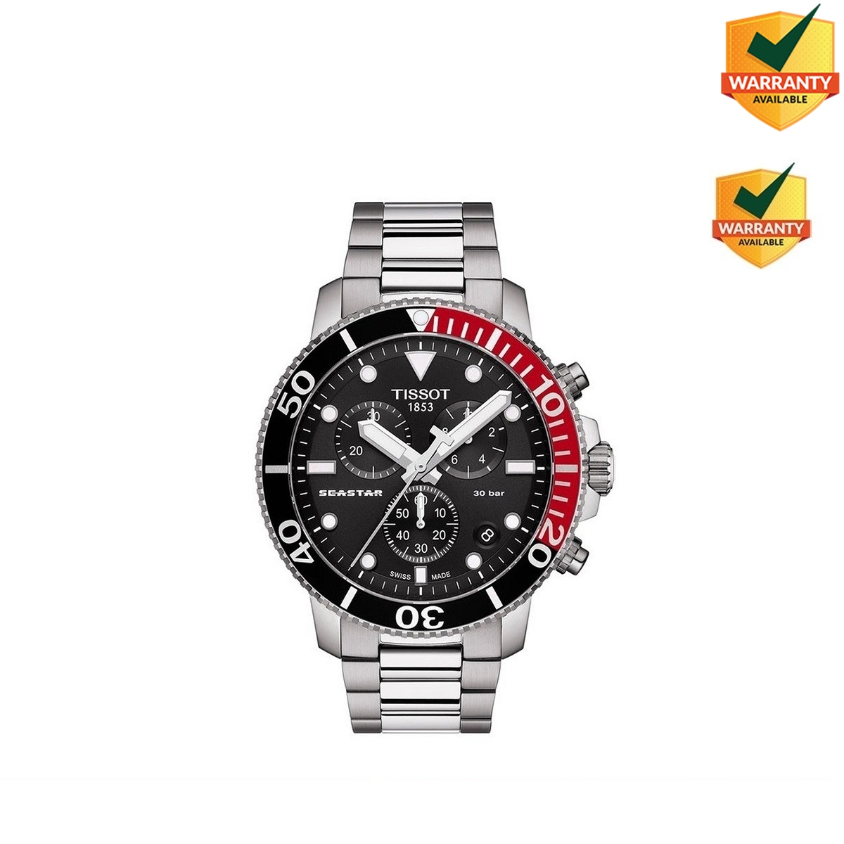 New Tissot Seastar 1000 Chronograph Black Dial Men's Watch - T120.417.11.051.01