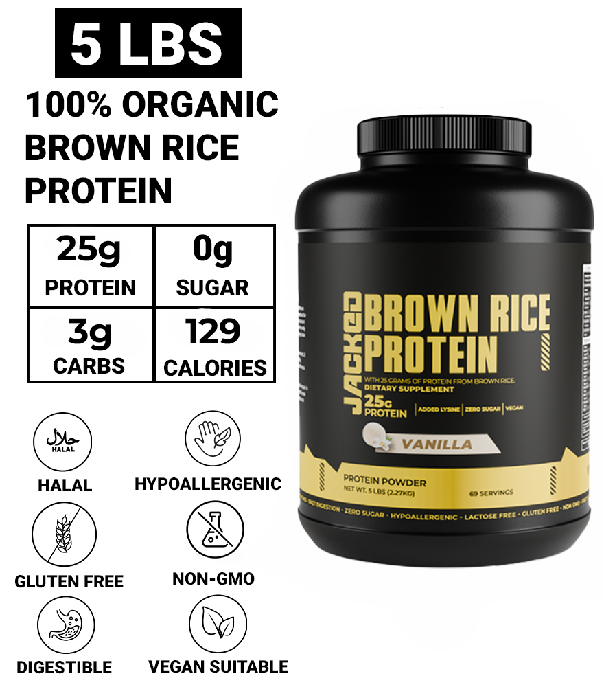 Jacked Brown Rice Protein - 5 LBS (69 Servings)