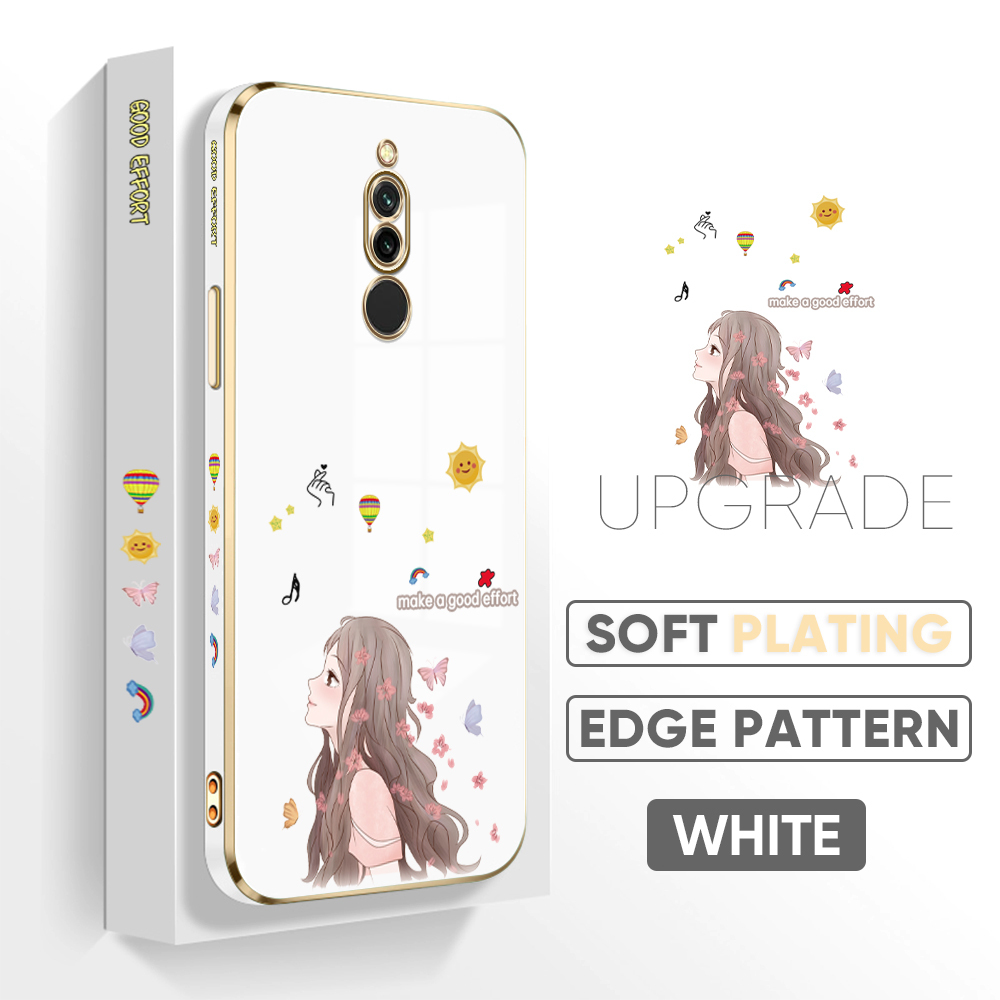 TA for Redmi Back Cover Free Lanyard Charming Girl Luxury 6D