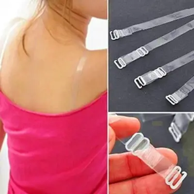 3 Pairs Clear Crystal Invisible Bra Set Shoulder Straps