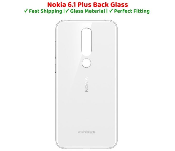 nokia 6.1 plus back glass white