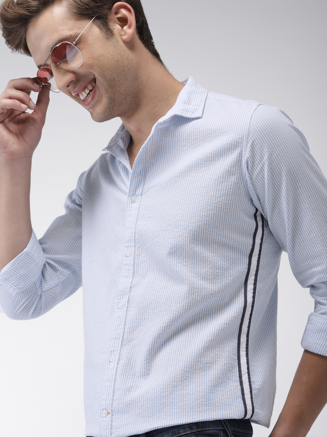 YNG Iight Blue  Premium Egyptian Cotton Formal Shirts For Men