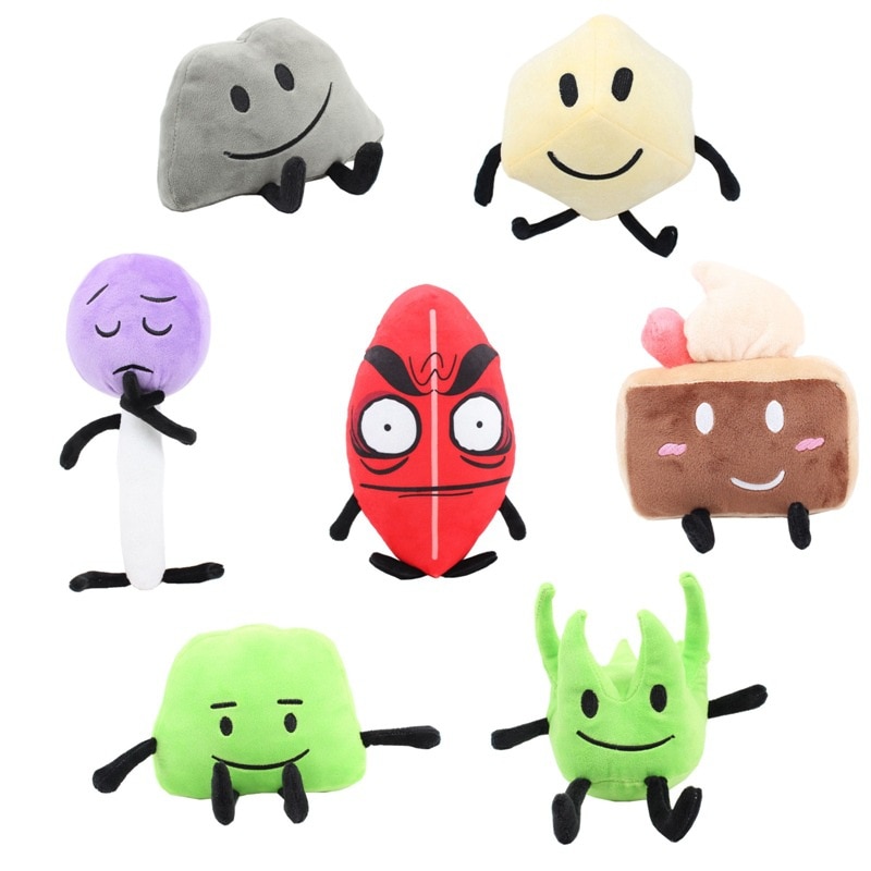 NFSQSR Battle for Dream Island Plush Toy, Bfdi Plushies Flower Bubble  Teardrop Leafy, and Firey Block Rubber Gold Pin Matches Pen Cube Soft  Stuffed Plush for Cartoon Fans Collectio.-A a : 