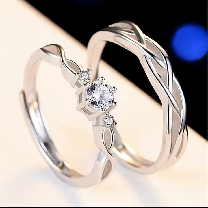 European style Angel Wings Couple Rings For Women Girls