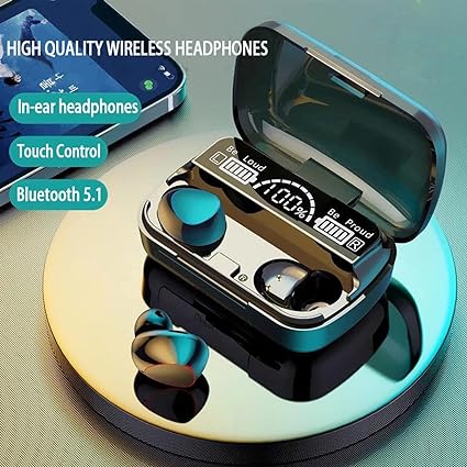 M10 TWS earbuds _ with Super Sound & High Quality Touch Sensors True Stereo Headphones with Built in Mic 10m Transmission Bluetooth Wireless Earbuds , Charging Case Sport Headset for all Bluetooth Smart devices.